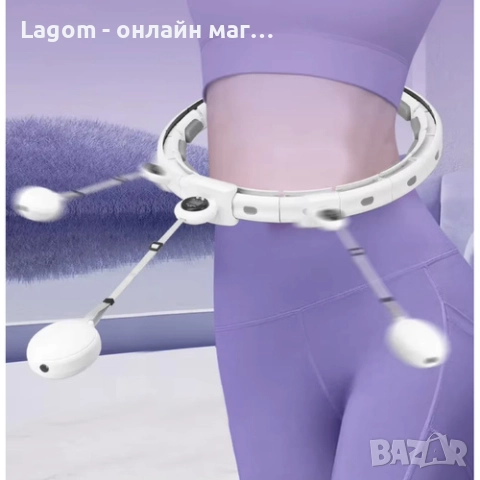 Смарт обръч за отслабване с тежест Trizand с LCD дисплей за изгорени калории, брой завъртания