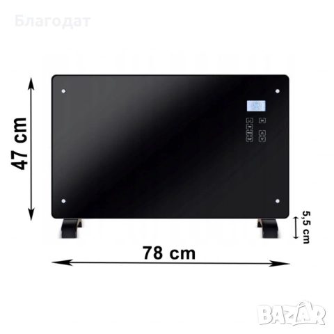 Електрически конвектор Heltes 2000W – Стилен и ефективен отоплителен уред с LCD дисплей и седмично п, снимка 11 - Отоплителни печки - 52848950