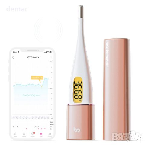 Интелигентен базален термометър,BBT термометър с Bluetooth и подсветка, снимка 1 - Друга електроника - 46295523