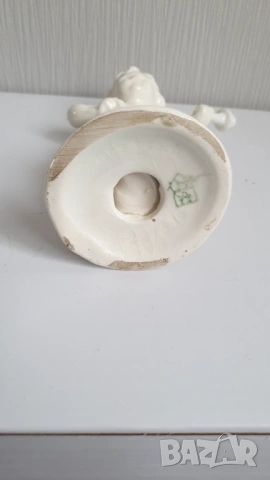 Старо порцеланово херувимче с печат, снимка 3 - Колекции - 53927406