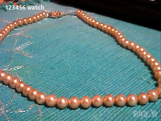 старо колие от естествени перли със среберна закоп4алка 835