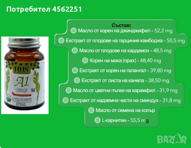 Отслабване с HHS A1, Оригиналната формула,Гарантиран ефект, снимка 3 - Други - 54208347