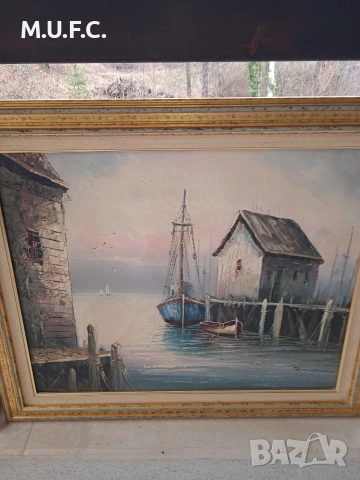 Картина Масло.Подпис.50-60, снимка 11 - Картини - 54012919