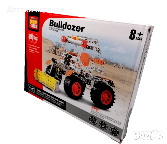 Метален конструктор Булдозер 390ч 8+, снимка 2 - Конструктори - 52667591