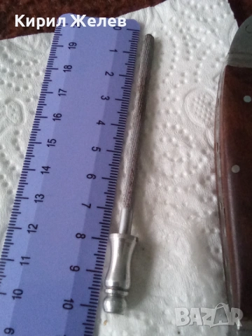 Сгъваем нож с кожена калъфка 53806, снимка 6 - Антикварни и старинни предмети - 53503766