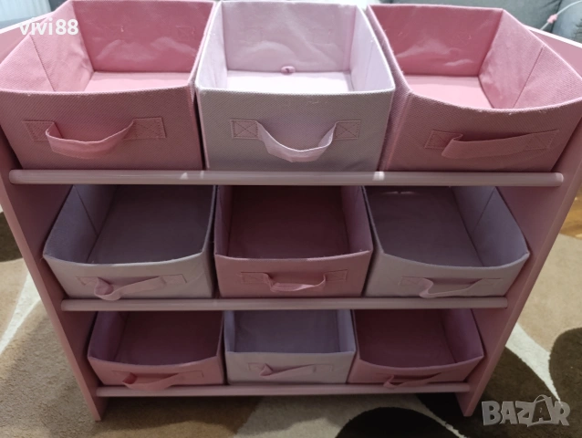 Детска розова етажерка , снимка 5 - Мебели за детската стая - 53469520