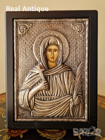 Чудесна антикварна сребърна икона със сертификат и маркировка , снимка 3 - Антикварни и старинни предмети - 51686734