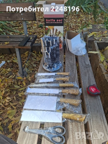 Комплект луксозни кухненски ножове. , снимка 3 - Прибори за хранене, готвене и сервиране - 52254645