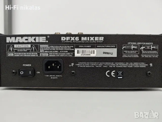 мишпулт с ефекти смесител миксер MACKIE DFX 6, снимка 8 - Ресийвъри, усилватели, смесителни пултове - 47075114