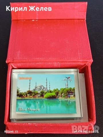 Сувенир от Истанбул Синята джамия стъкло много красив стилен дизайн 22798, снимка 6 - Други - 51776290