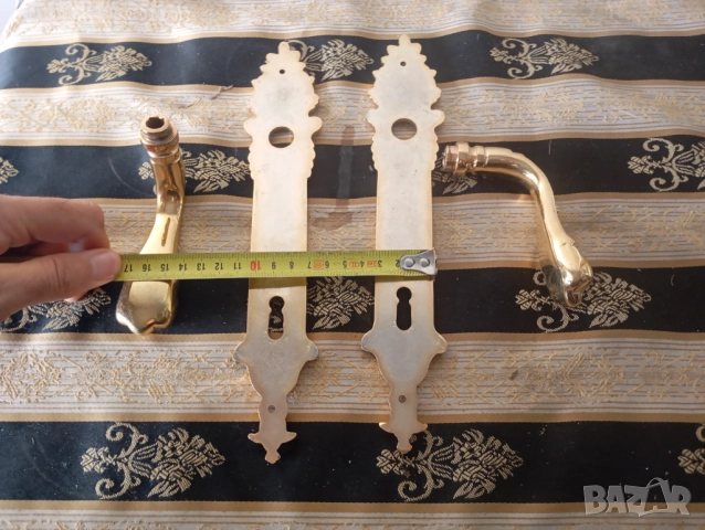 Два комплекта барокови дръжки за врата с шилд, снимка 4 - Други ценни предмети - 52179092