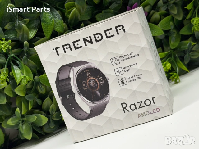 TRENDER Razor Smartwatch Black , снимка 3 - Смарт часовници - 54257545