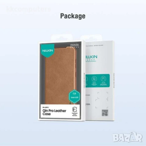 Samsung Galaxy S25 5G Nillkin QIN Кожен Калъф и Протектор, снимка 15 - Калъфи, кейсове - 51417689