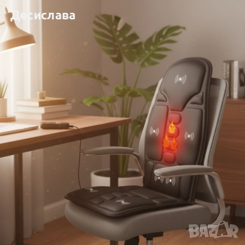Масажна седалка с подгряване – комфорт и облекчение за тяло, което е уморено от седене, снимка 2 - Масажори - 53044737