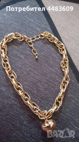 Масивно колие " Сърце " , снимка 7 - Колиета, медальони, синджири - 54147897