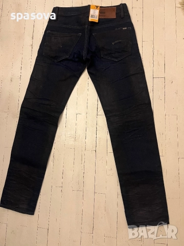Фирмени дънки G-Star RAW размер 28/32 нови тъмно мини маслени, снимка 2 - Дънки - 52296224