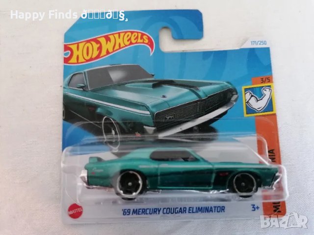 💕🧸 Hot Wheels  `69 Mercury Cougar Eliminator Muscle Mania, снимка 2 - Колекции - 47504014