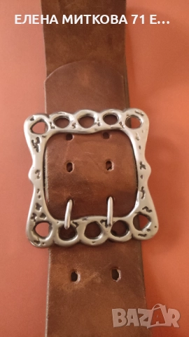 Два широки колана от естествена кожа с масивни токи, снимка 11 - Колани - 52334521