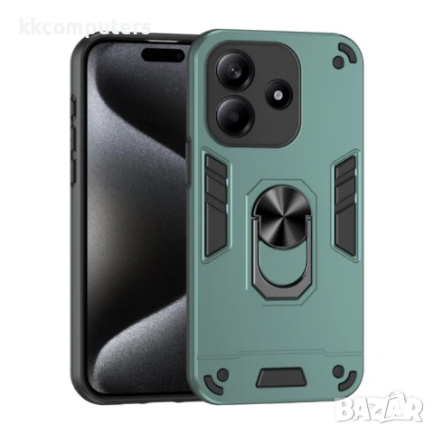 Xiaomi Redmi Note 14 5G Удароустойчив Metal Ring Holder2/ TPU+PC Калъф и Протектор, снимка 3 - Калъфи, кейсове - 50904372