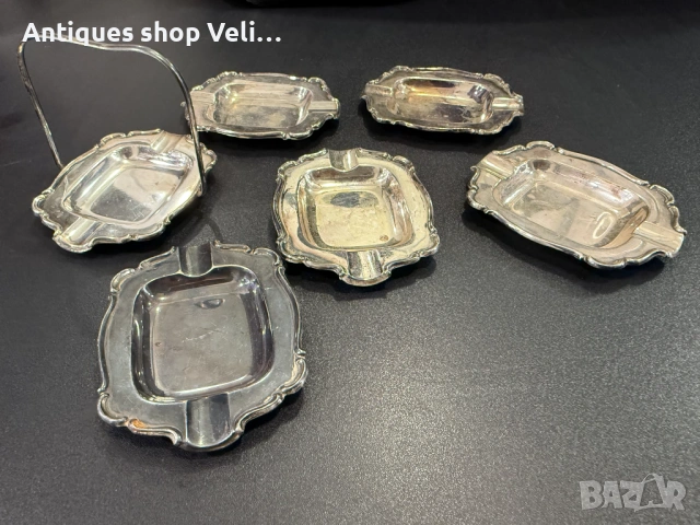 Комплект посребрени пепелници №8011, снимка 5 - Други ценни предмети - 53947411