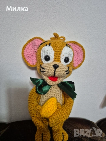 Том и Джери - ръчна изработка, снимка 3 - Плюшени играчки - 53556762