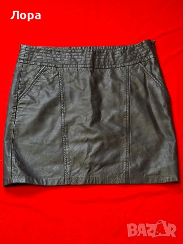 Дамска пола естествена кожа , снимка 3 - Поли - 53378940