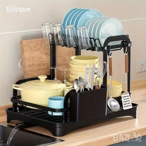 Сушилник за съдове с оттичане на водата, XXL, снимка 6 - Съдове за готвене - 53165874