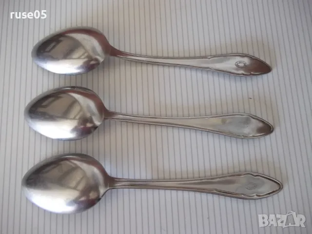 Лот от 3 бр. лъжици от "Завод - П.Денев-Габрово", снимка 3 - Прибори за хранене, готвене и сервиране - 50367477