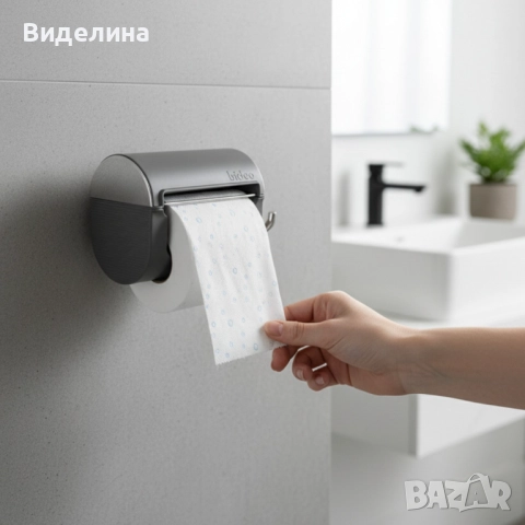 Bideo – поставка за тоалетна хартия, с функция за овлажняване, снимка 2 - Други - 51902549