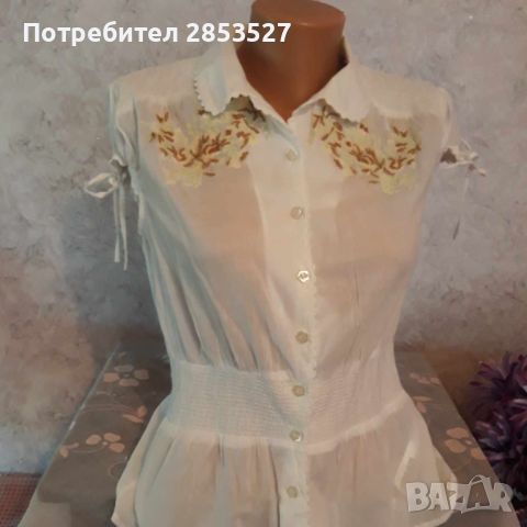 ZARA Бяла Риза, снимка 1 - Ризи - 46526003