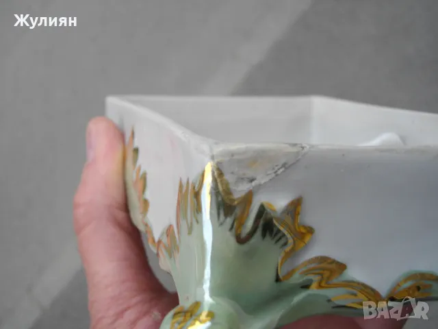 СТАРА БЪЛГАРСКА ПОРЦЕЛАНОВА КУТИЯ ЗА БИЖУТА СИП , снимка 8 - Антикварни и старинни предмети - 49959870