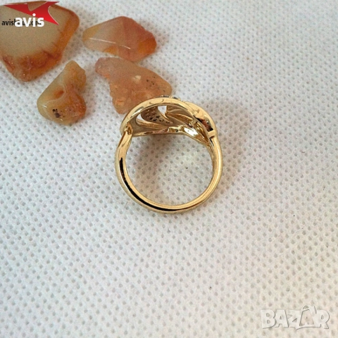 Пръстен с 14К златно покритие 224837, снимка 2 - Пръстени - 52918303