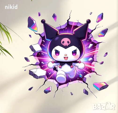 Санрио Kuromi Куроми стикер лепенка стена мебел детска