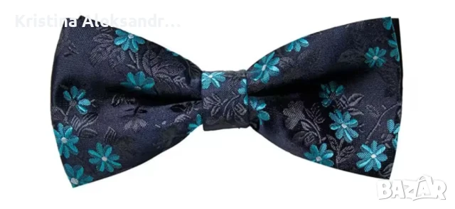 НОВО Папионка от 100% коприна с копчета за ръкавели