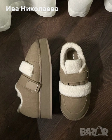 Бежови дамски обувки на платформа JENNY FAIRY