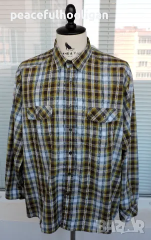 Schoffel - мъжка карирана риза за туризъм с дълъг ръкав размер XXL