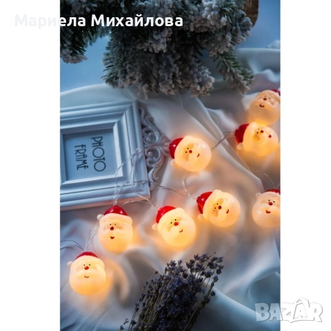 Коледна украса, светещи LED лампички с Дядо Коледа SD19, снимка 5 - Декорация за дома - 52730289