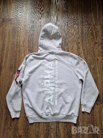 Страхотен мъжки суитчър ALPHA INDUSTRIES размер L , снимка 7 - Суичъри - 52475294