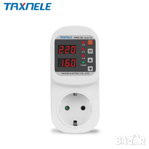 Taxnele Регулируем 16A AC 230V предпазител от пренапрежение за контакт