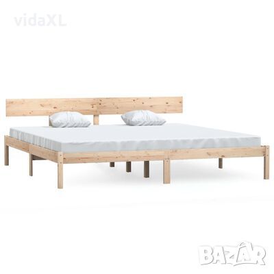 vidaXL Рамка за легло, бор масив, 180x200cм, Super King Size（SKU:810162, снимка 1 - Спални и легла - 45766932