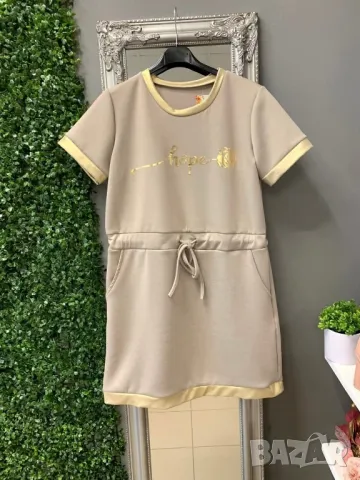 Спортно-елегантни дамски рокли със златисти детайли , снимка 5 - Рокли - 50395882