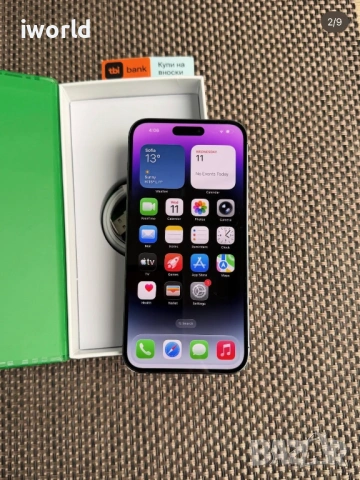 100% Battery! iPhone 14 PRO MAX Лизинг от 20Е/мес deep purple 128gb, снимка 5 - Apple iPhone - 54052260