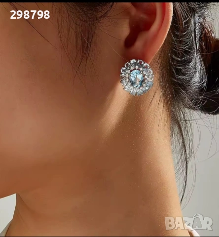 Уникален сребърен комплект с естествен Топаз, снимка 5 - Бижутерийни комплекти - 53692579