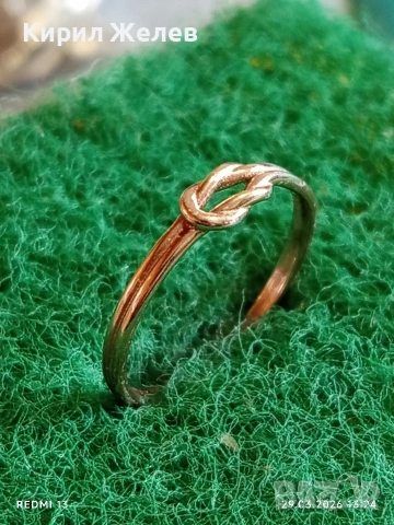 Сребърен пръстен дизайн тип любовен възен майсторска изработка 51764, снимка 3 - Пръстени - 54013949