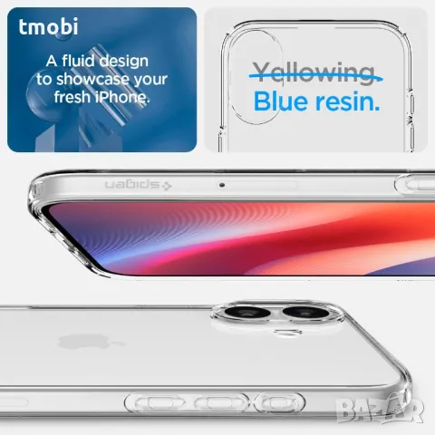 Силиконов гръб Spigen Liquid Crystal за iPhone 16,16 PRO,16 PRO MAX, снимка 6 - Калъфи, кейсове - 47391538