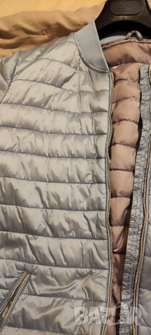 🧥 Дамско есен/ранна зима леко светлосиньо шушляково яке| 2XL–3XL, снимка 5 - Якета - 52472361