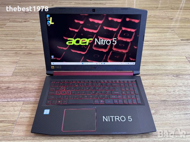 Acer Nitro 5`Core i7-8750H/16GB RAM/256GB SSD/Full HD IPS/Бат 5ч, снимка 1 - Лаптопи за игри - 46258485