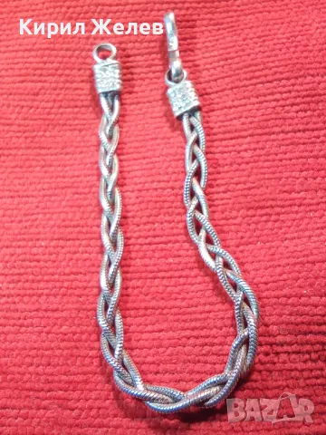 РЕТРО АРТ ПЛЕТКА СРЕБЪРНА ГРИВНА СРЕБРО ВИСОКА ПРОБА с ЩЕМПЕЛ на БИЖУТЕРА Стара РЪЧНА РАБОТА 48642, снимка 12 - Антикварни и старинни предмети - 48492812