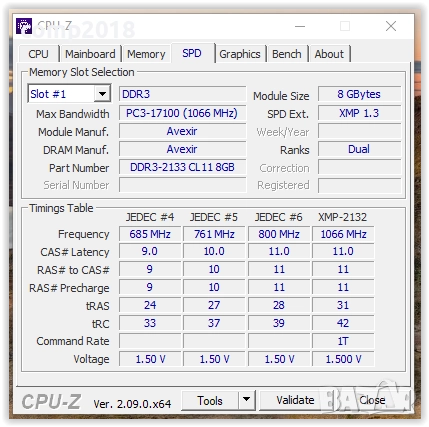 Памет 16GB (2x8GB) Avexir Core Series 2400 MHz DDR3, снимка 5 - RAM памет - 52869976