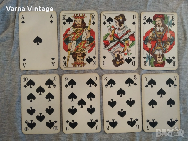 Редки стари карти за игра в скат. SCHMID Германия., снимка 6 - Карти за игра - 52134155